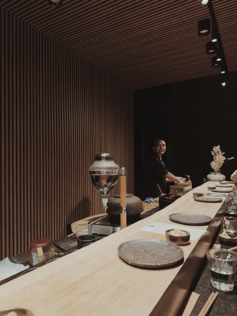 The restaurant interior